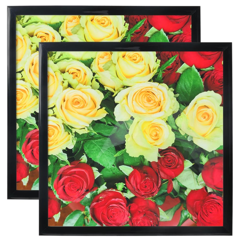 Medog 8x8 Picture Frame Set of 2,8x8 Picture Frame Black, Diploma Certificate Frame, Display Pictures Square Frame - Image 2